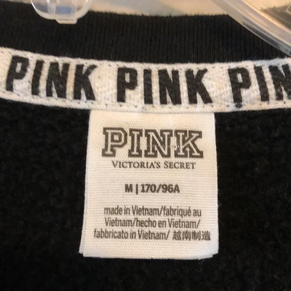 PINK Victoria’s Secret Varsity Crew Pullover Top Sweatshirt SZ M - Picture 3 of 6